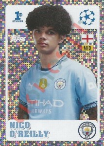 232 Nico O'Reilly (Manchester City) – UEFA Champions League 2024-2025 Topps