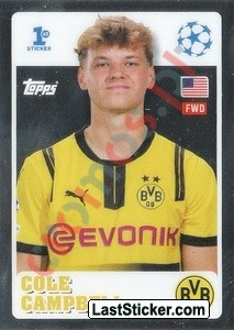 234c Cole Campbell (Borussia Dortmund) – UEFA Champions League 2024-2025 Topps