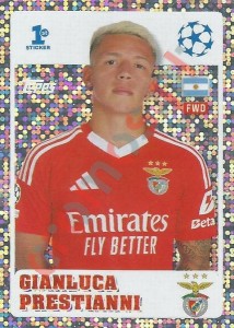 239 Gianluca Prestianni (SL Benfica) – UEFA Champions League 2024-2025 Topps