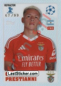 239r Gianluca Prestianni (SL Benfica) – UEFA Champions League 2024-2025 Topps