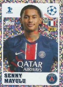 240 Senny Mayulu (Paris Saint-Germain) – UEFA Champions League 2024-2025 Topps