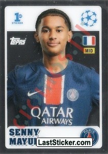 240c Senny Mayulu (Paris Saint-Germain) – UEFA Champions League 2024-2025 Topps