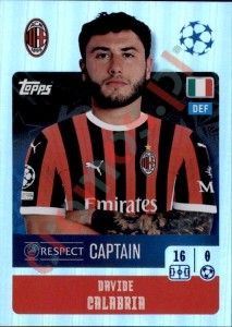 29 Davide Calabria (Captain) – UEFA Champions League 2024-2025 Topps