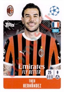 33 Theo Hernández – UEFA Champions League 2024-2025 Topps