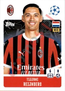 36 Tijjani Reijnders – UEFA Champions League 2024-2025 Topps