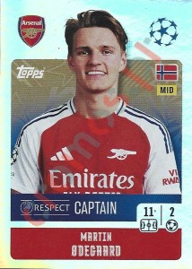 41 Martin Ødegaard (Captain) – UEFA Champions League 2024-2025 Topps
