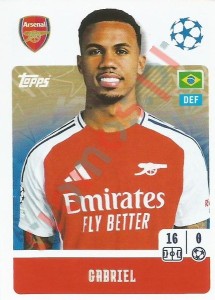 44 Gabriel – UEFA Champions League 2024-2025 Topps