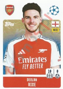 47 Declan Rice – UEFA Champions League 2024-2025 Topps