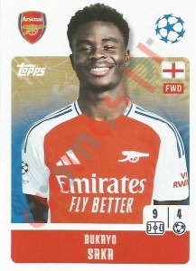 49 Bukayo Saka – UEFA Champions League 2024-2025 Topps