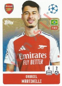 50 Gabriel Martinelli – UEFA Champions League 2024-2025 Topps