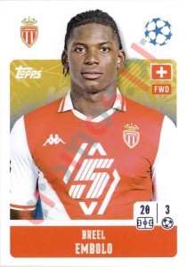 63 Breel Embolo – UEFA Champions League 2024-2025 Topps
