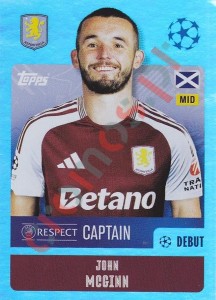65 John McGinn (Captain) – UEFA Champions League 2024-2025 Topps