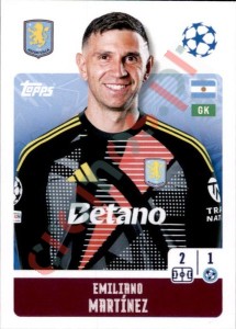 66 Emiliano Martínez – UEFA Champions League 2024-2025 Topps