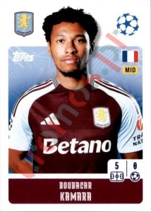 70 Boubacar Kamara – UEFA Champions League 2024-2025 Topps