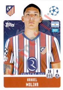 92 Nahuel Molina – UEFA Champions League 2024-2025 Topps