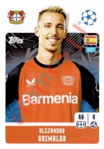 105 Alejandro Grimaldo – UEFA Champions League 2024-2025 Topps