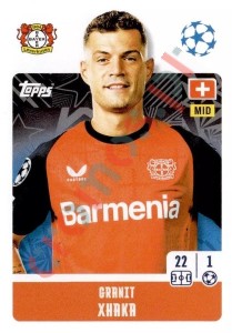 107 Granit Xhaka – UEFA Champions League 2024-2025 Topps