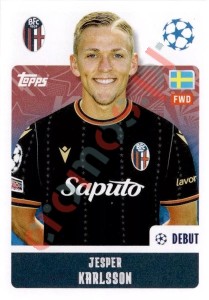 122 Jesper Karlsson – UEFA Champions League 2024-2025 Topps