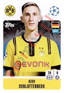 127 Nico Schlotterbeck – UEFA Champions League 2024-2025 Topps