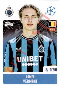156 Romeo Vermant – UEFA Champions League 2024-2025 Topps