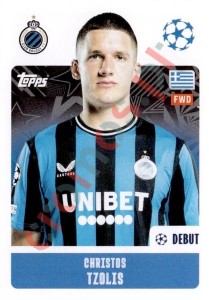 157 Christos Tzolis – UEFA Champions League 2024-2025 Topps