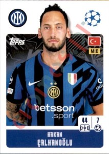 192 Hakan Çalhanoğlu – UEFA Champions League 2024-2025 Topps