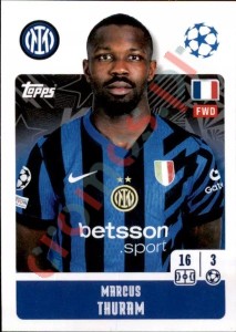 194 Marcus Thuram – UEFA Champions League 2024-2025 Topps