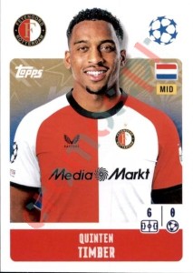 215 Quinten Timber – UEFA Champions League 2024-2025 Topps