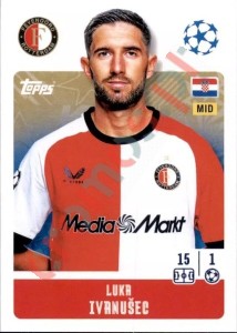 217 Luka Ivanušec – UEFA Champions League 2024-2025 Topps