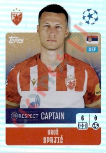 456 Uroš Spajić (Captain) – UEFA Champions League 2024-2025 Topps