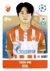 459 Young Woo Seol – UEFA Champions League 2024-2025 Topps