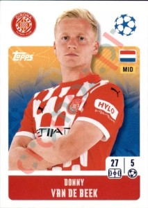 230 Donny Van De Beek – UEFA Champions League 2024-2025 Topps