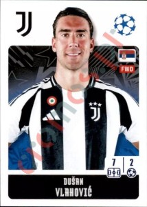 257 Dušan Vlahović – UEFA Champions League 2024-2025 Topps