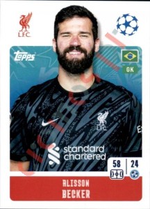 261 Alisson Becker – UEFA Champions League 2024-2025 Topps