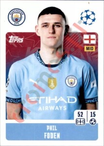 280 Phil Foden – UEFA Champions League 2024-2025 Topps