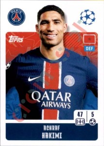 288 Achraf Hakimi – UEFA Champions League 2024-2025 Topps