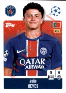 289 João Neves – UEFA Champions League 2024-2025 Topps