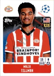 304 Malik Tillman – UEFA Champions League 2024-2025 Topps