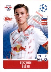 318 Benjamin Šeško – UEFA Champions League 2024-2025 Topps