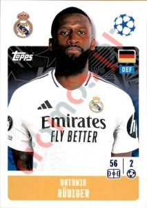 322 Antonio Rüdiger – UEFA Champions League 2024-2025 Topps