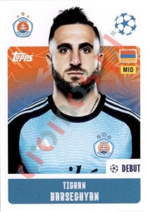 498 Tigran Barseghyan – UEFA Champions League 2024-2025 Topps