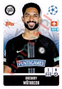 336 Gregory Wüthrich – UEFA Champions League 2024-2025 Topps
