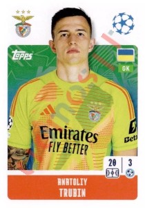 345 Anatoliy Trubin – UEFA Champions League 2024-2025 Topps