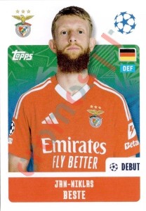 348 Jan-Niklas Beste – UEFA Champions League 2024-2025 Topps