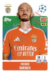 349 Fredrik Aursnes – UEFA Champions League 2024-2025 Topps