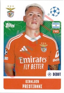 352 Gianluca Prestianni – UEFA Champions League 2024-2025 Topps