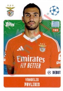 353 Vangelis Pavlidis – UEFA Champions League 2024-2025 Topps