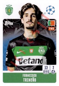 366 Francisco Trincão – UEFA Champions League 2024-2025 Topps