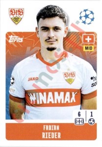 386 Fabian Rieder – UEFA Champions League 2024-2025 Topps