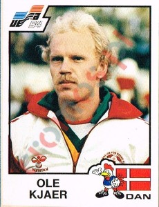 63 Ole Kjaer – UEFA Euro France 1984 Panini